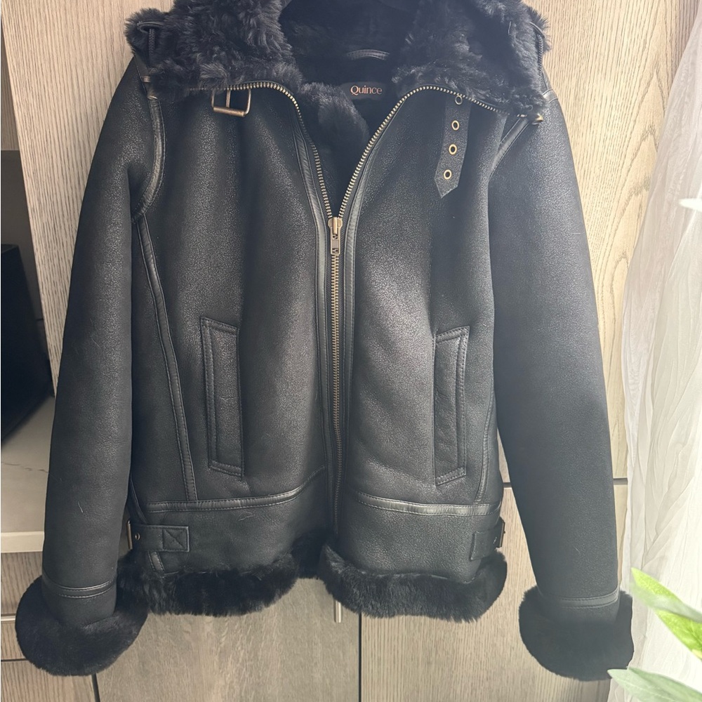 Quince Black Teddy Jacket Plush Texture